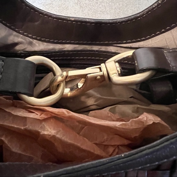 Cole Haan Genevieve Weave Triangle Bag Cole Haan Woven Leather Purse - Picture 4 of 13